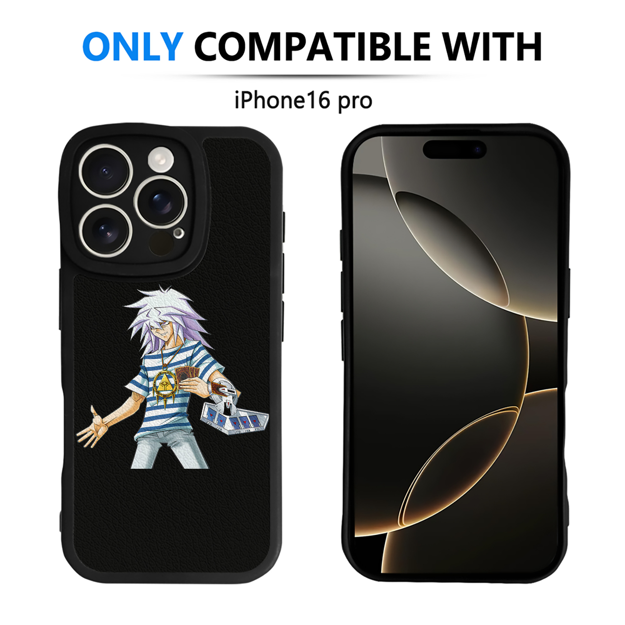 （画像用） 遊☆戯☆王 Yu-Gi-Oh! 【iPhone 16シリーズ対応】シリコンスマホケース（レザー調） 材質：シリコン